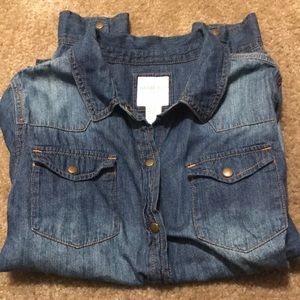 Girls chambray button up